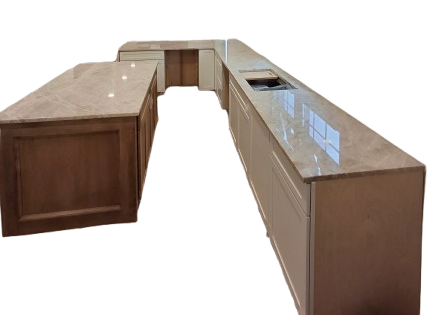 Granite kitchen countertop installation